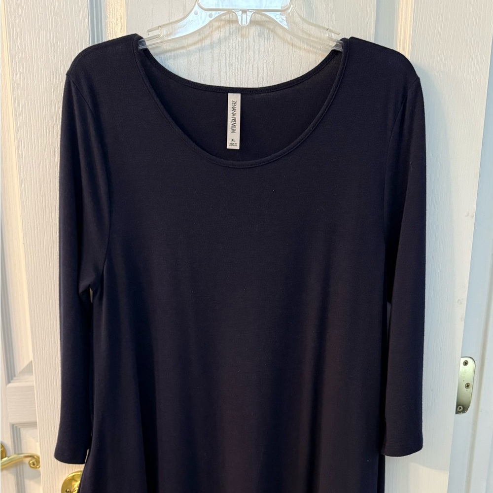 ZENANA PREMIUM DRESS‎ size XL Navy Blue